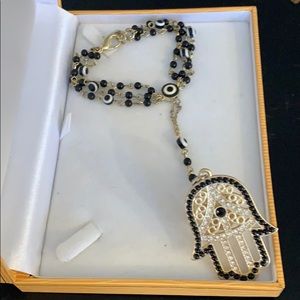 Hamsa hand of protection ring - bracelet